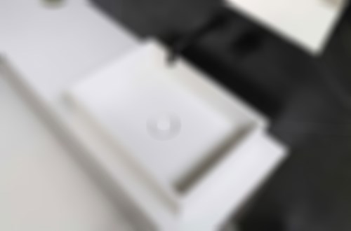 單人寬臺盆白色圓角